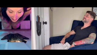 Raven Vice Licks, Throats and gags on my Feet in Gloryhole