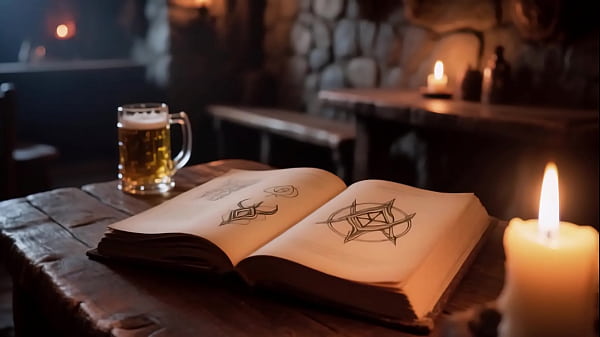 Divine Elixir – Fantasy Sorceress Summons a Dungeon Master for an Intimate Ritual AI Animation