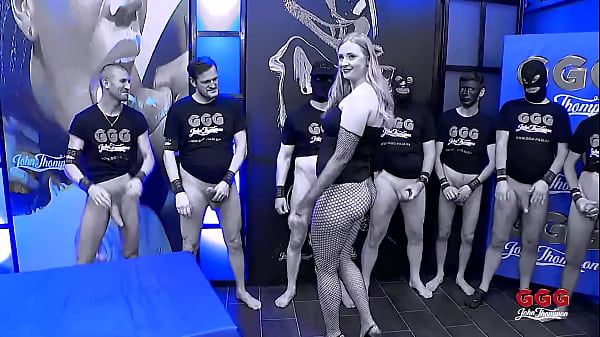GGG – TALL BLONDE SURROUNDED BY MANY LOADED AND HARD COCKS
