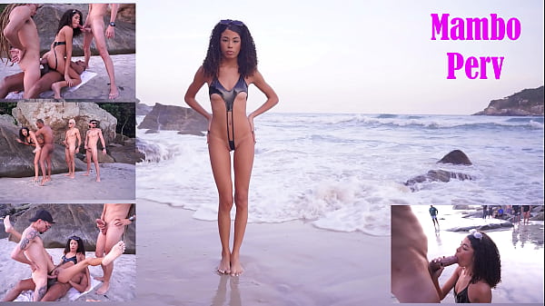 OB Honey, 1.90m Japanese-Brazilian, early evening fucking at the nude beach (DAP, Anal, 0% pussy, 3on1, Blasian, nude beach, public sex, MOC friendly) OB554