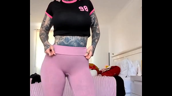 Big tits Goth Milf Melody Radford Sheer Gym Leggings
