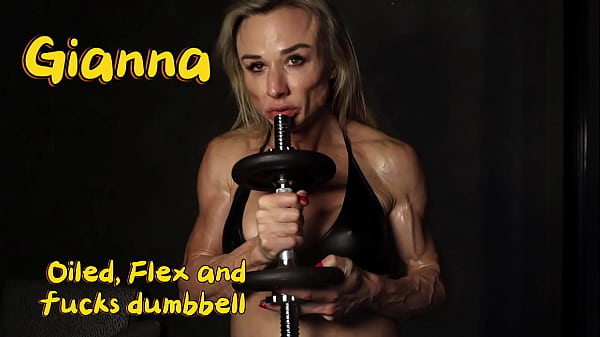 Oiled & Flexed: Dumbbell Fucked Hard