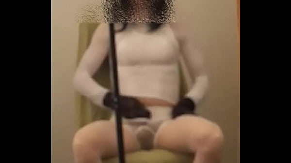 Crossdresser maria in white nylon panty en highheels