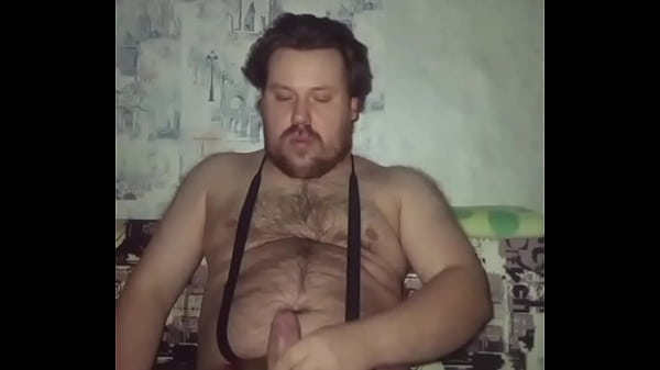 Russian GAY masturbates his handsome cock and shakes his big balls!