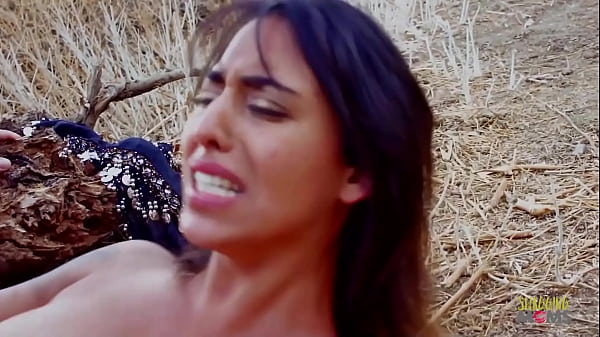 Tattooed girl gets her natural tits and pussy fucked hard outdoors