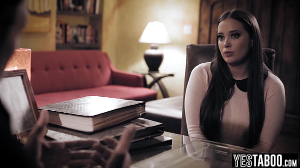 Cheating busty MILF begs for forgiveness by fucking mature priest