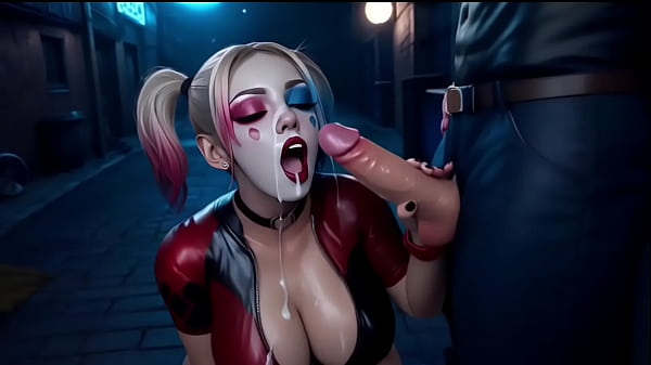 Harley quinn sucks a big cock (AI GENERATED)