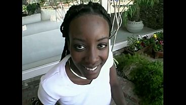Huge titty ebony sucks and tittyfucks white cock