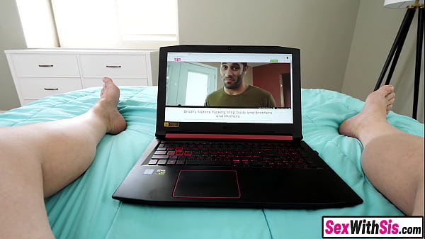 Kinky teen stepsisters fight for stepbros attention in threesome