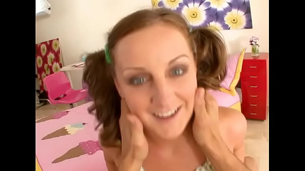 MELISSA MATTHEWS 19 YO Pigtailed Cutie Huge Cock POV Blowjob and Facial
