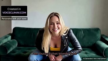 Big Ass Blonde European visiting USA needs accommodation for tonight – AI Generated woman POV JOI