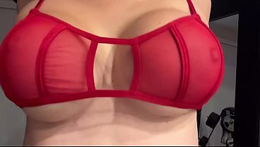 Italian Big Tits Milf Artemisia Love showing her juicy tits wearing a sexy red bra