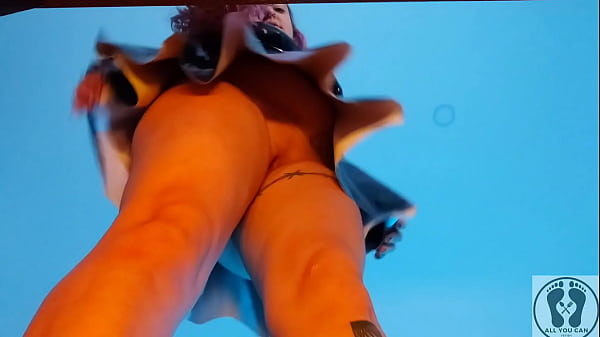 REBECA ADDAMS TATTOOED DOMINA BIG TITS LEATHER SKIRT