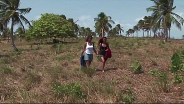 2 hot girls fucking in outdoor orgy