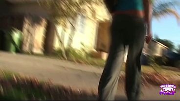 A fuckable blonde hottie with big fake boobies enjoys having group sex with two guys