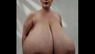 (AI GENERATED) Helping big sister with her gigantomastia (EnormoFetishForge)