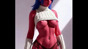 Ai generated not real girl demon girl