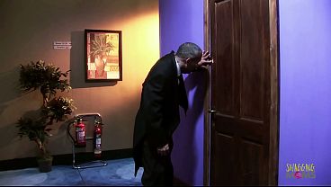 Brunette milf knowingly wears stockings to lure in the voyeur who she eagerly gives a blowjob to