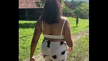 Can’t Stop Farting During Trail Walk Outdoor Public Farts Chubby Girl