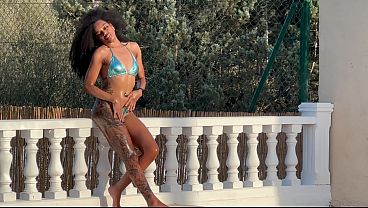 I Fuck My Black Stepsister in the Pool and She Swallows All My Cum – Freaky Maria