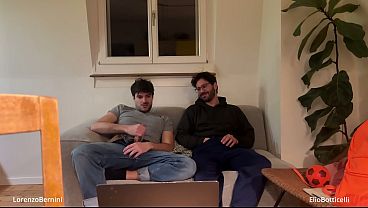 My straight friend wanking my cock for the first time