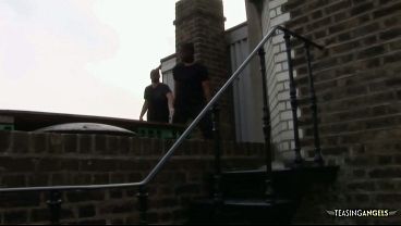 Robbing the blonde milfs with fake boobs turns into an anal foursome with double penetration