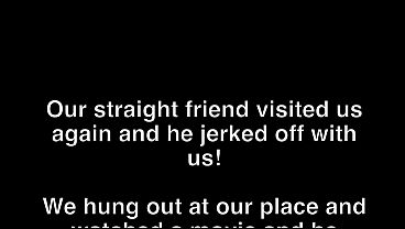 straight friend jerks off with gay couple – real amateur