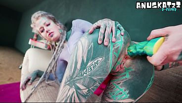 Tattooed Hippie’s Self Dildoing Anal and gets ANAL Fuck with Big Cock