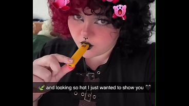 BBW Goth GF Fucks Creamy Pussy With HUGE Dildo For You