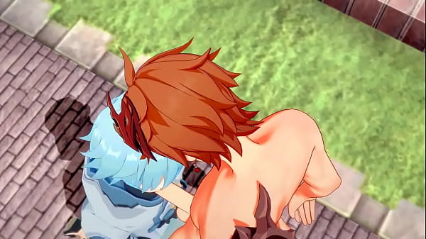 Genshin Impact Yaoi – Tartaglia x Chongyun blowjob and anal with creampie – Sissy crossdress Japanese Asian Manga Anime Game Porn Gay