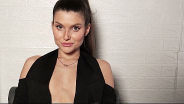 Hot brunette playing with her pussy