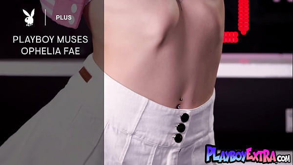 Naked teen Ophelia Fae turns the bleachers into her own private runway