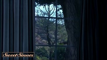 SWEET SINNER – Blondie Babe Is Irresistible As She Sucks And Rides Dilf’s Cock In Intense Seduction Scene