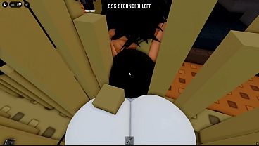 Threesome with a petite goth girl in Roblox