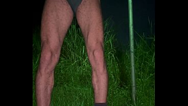 Big dick exhibitionism at the gay hookup spot