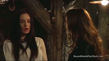 Curvy Pale White Big Boobs Lesbian Slave Undressed And Touched