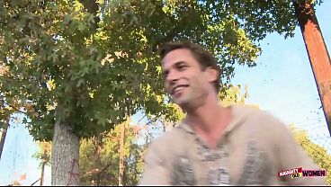 Dirty blonde picks up a hunk and fucks him in doggy style at her place