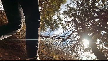 First Piss Video! Outdoor Piss On Hiking Trail!