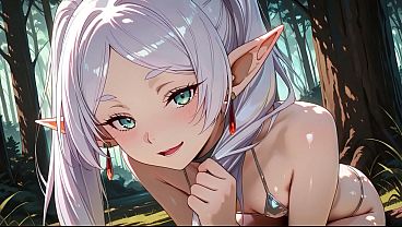 Frieren in the forest. Frieren sex in the forest. Frieren hentai cosplay (AI-generated)