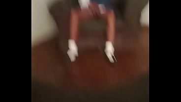 Hot 18 year old girl masterbates her pussy with vibrator on chair