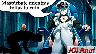 JOI ANAL para MUY sumisos. Esdeath te transforma en contenedor de semen.