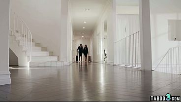 Lesbian flight attendant Gizelle Blanco eating her asian GFs Scarlett pussy