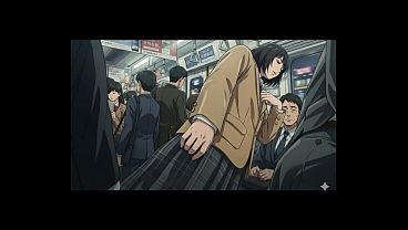 My Step-sister and her coworker take the train to Osaka after work.