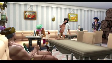 Pirate captain Bonney has a PIRATE CUM FEAST