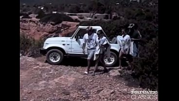 Sandrine & Christelle, orgy on the cliff