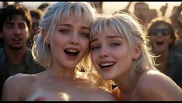 Amazing beauty fairy girl coming and getting real orgasm in front of crowd – AI generated
