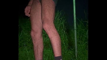 Big dick exhibitionism at the gay hookup spot