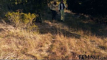 FEMINGE 4K – Dark-haired Lesbians Engaging in Outdoor Sex