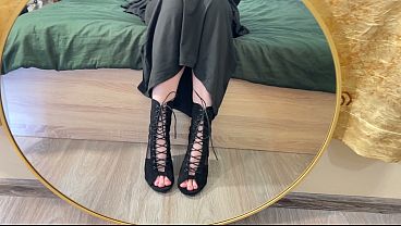 Goth Pixie Midnight Pose – Black Dress Tease to Sharp Dildo Finish
