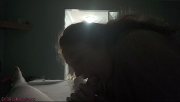 Hungry Slut Gags on Thick Cock